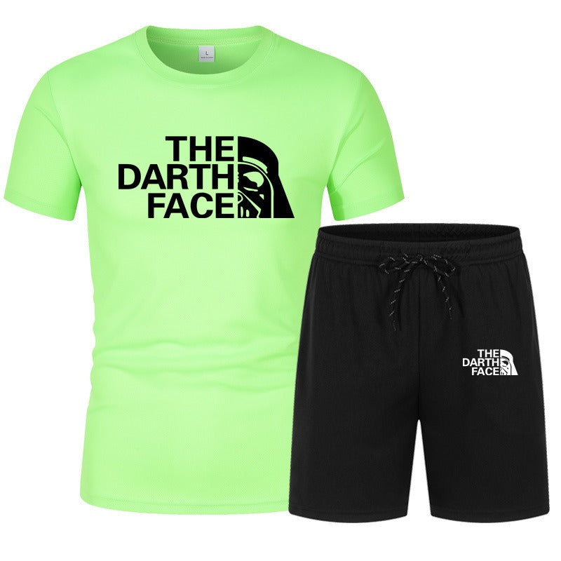 Zweiteiliges Sportbekleidungsset für Herren, Fitnesstraining, Laufen, schnelltrocknendes T-Shirt-Set | QS-01 