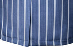 Herren Anzugjacken Blau Gestreift Zwei Knöpfe Party Business Formeller Blazer | 1812 
