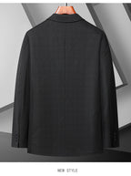 Men's Plus Size Casual Blazer | Stretch & Non-Iron Checkered Sport Coat | Oversized Comfort Fit Jacket for Big Gentlemen | XKX-Q5573