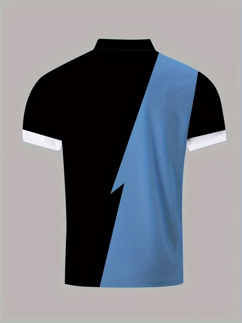 Lässiger „JESUS“-Musterdruck, kurzärmlige Hemden mit Reißverschluss, Reverskragen, Oberteile, Pullover | POLO46-50 