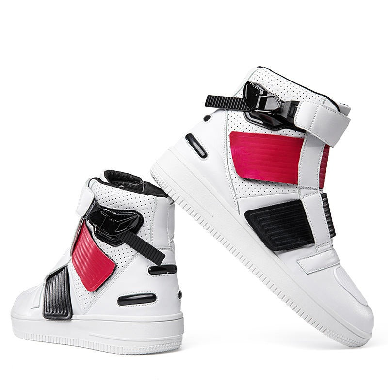 Schienbeinschutz TPU Professionelle Rennmotorradschuhe Herren Lange Rennstiefel mit Sicherheitsschutz Turnschuhe | JCS360 