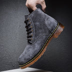 Britische Retro-Lederstiefeletten für Herren, modische Thermo-Outdoor-Schuhe | 8916 