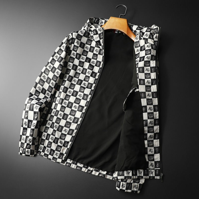 Herren Bomberjacke Jogging Kapuzenmantel Streetwear Slim Casual Dünne Jacke | D208-JK83001 