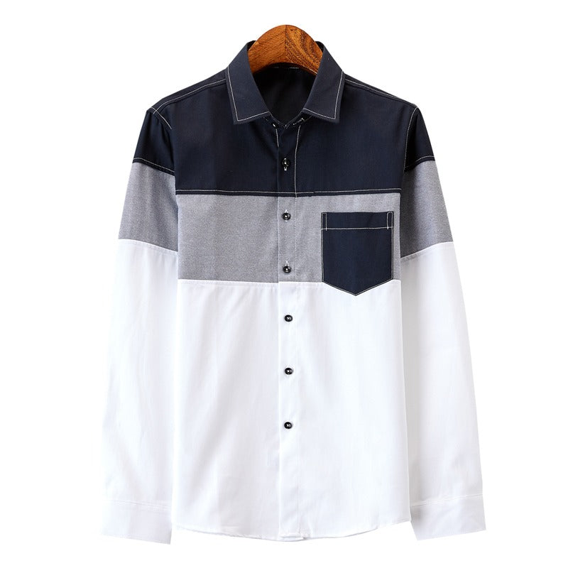 Herren Jeanshemd Langarm Slim Fit Farblich passendes Freizeithemd | CS43 