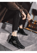 Flache kurze Herrenstiefel, Modetrend, Outdoor, echte, lässige Martin-Stiefeletten | 88377 