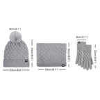 Wintermütze, Mütze, Schal, Handschuhe, Unisex, Winterwärmer, Fleece-gefüttert, Strickmütze, Schal, Handschuhe, Set | 121620 