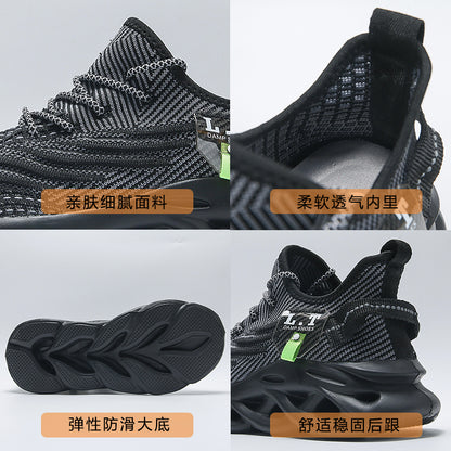 Baskets de sport à lacets pour hommes, chaussures de course à pied virales TikTok 2024, baskets tendance décontractées à semelle torsadée, baskets texturées ultra-légères, chaussures confortables | 2206 