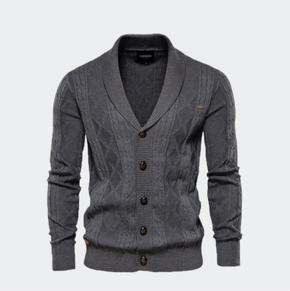 Cardigan en tricot torsadé pour homme - Cardigans décontractés | Y168