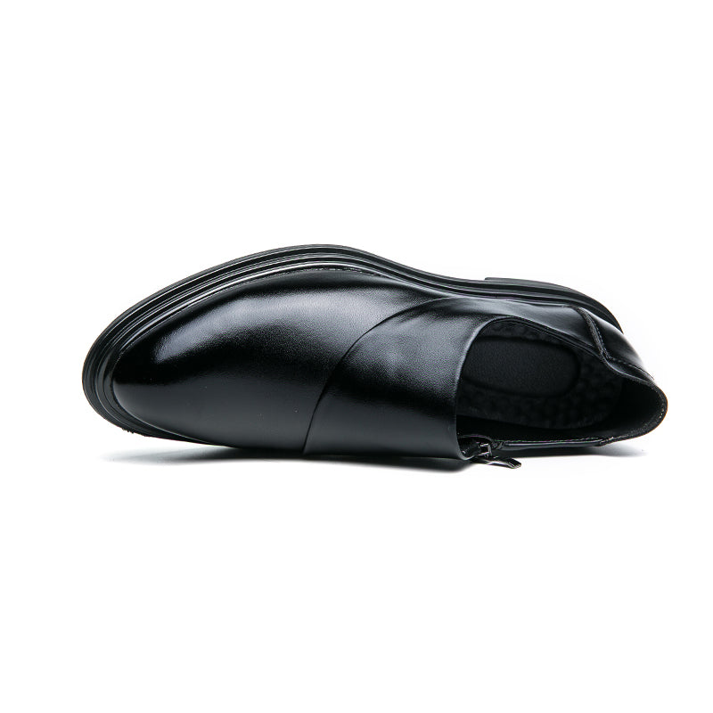 Herren Business-Loafer mit spitzer Zehenpartie und Reißverschluss, edel, gutaussehend, formelle Abendschuhe | 7823 