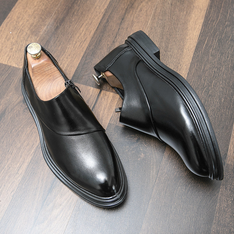 Herren Business-Loafer mit spitzer Zehenpartie und Reißverschluss, edel, gutaussehend, formelle Abendschuhe | 7823 