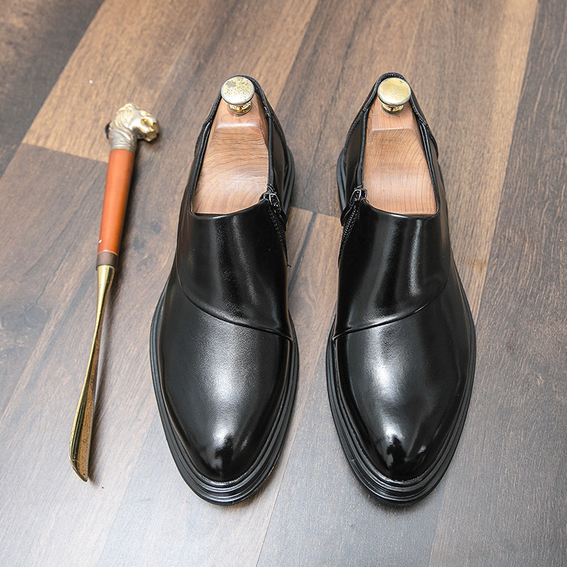 Herren Business-Loafer mit spitzer Zehenpartie und Reißverschluss, edel, gutaussehend, formelle Abendschuhe | 7823 