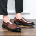 Herren Business-Loafer mit spitzer Zehenpartie und Reißverschluss, edel, gutaussehend, formelle Abendschuhe | 7823 