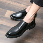 Herren Business-Loafer mit spitzer Zehenpartie und Reißverschluss, edel, gutaussehend, formelle Abendschuhe | 7823 