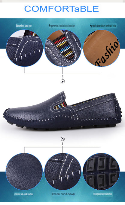 Mocassins à enfiler urbains chics cousus à la main pour hommes | Chaussures de marche | 9898 