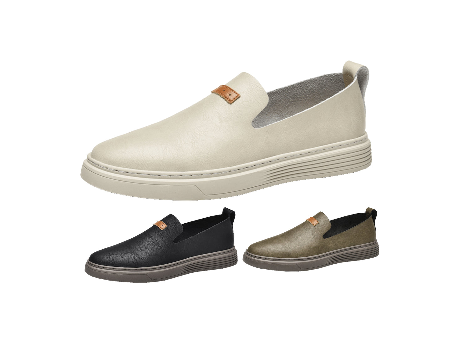 Chaussures de conduite en cuir tendance pour hommes Chaussures décontractées en cuir Mocassins à enfiler | 23004 