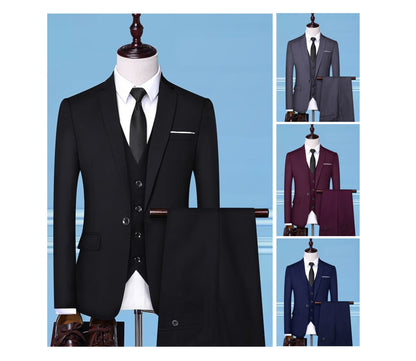 Uomo 3 pezzi abito da ufficio di lusso matrimonio formale abbigliamento business giacca abito | AD3006 