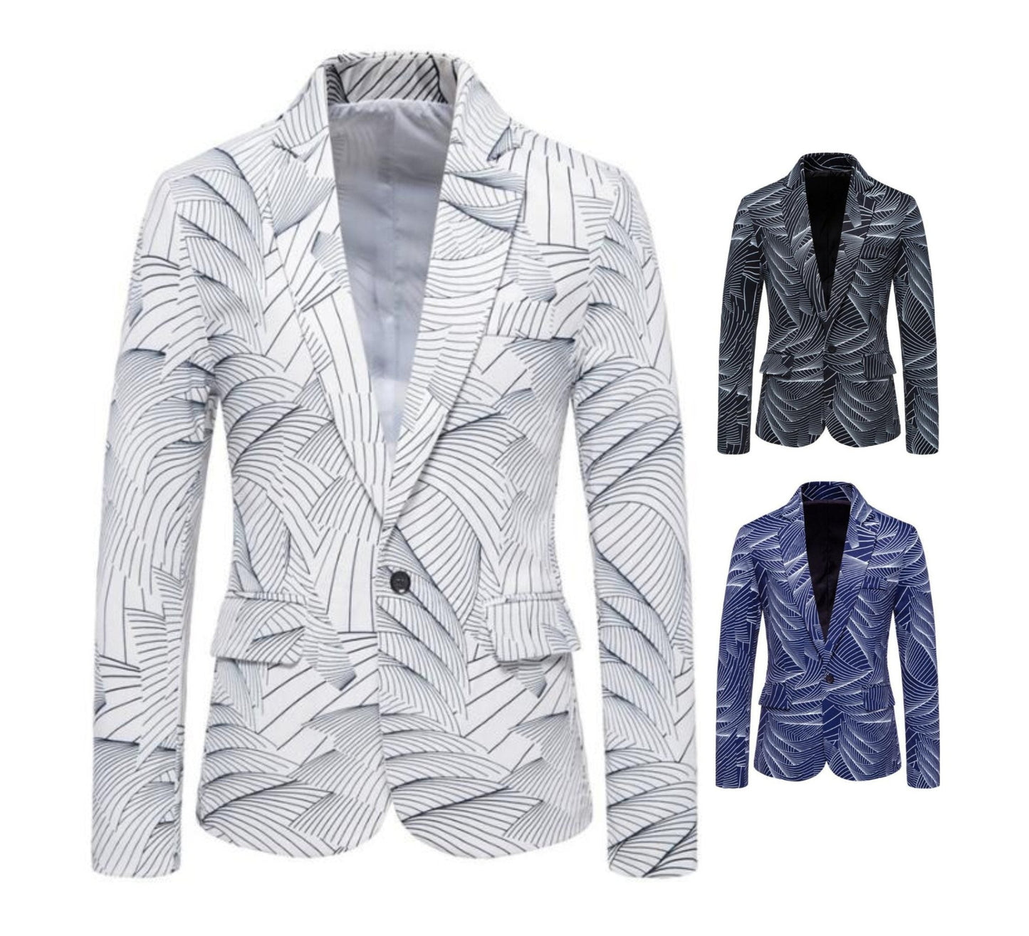 Men Casual Classic Smart Fit Blazer Jackets Suit One Button Lightweight Coat Jacket | X952