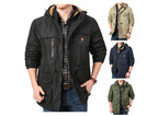 Winter Pufferjacke Plaid Baumwolle Militär Kampf Outdoor Taktischer Parka Mantel mit Kapuze | 086 