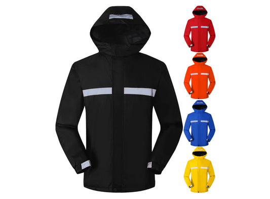 Men's Multi Reflective Strips Thick Outdoor Jackets Warm Breathable Winter Jackets | H2828