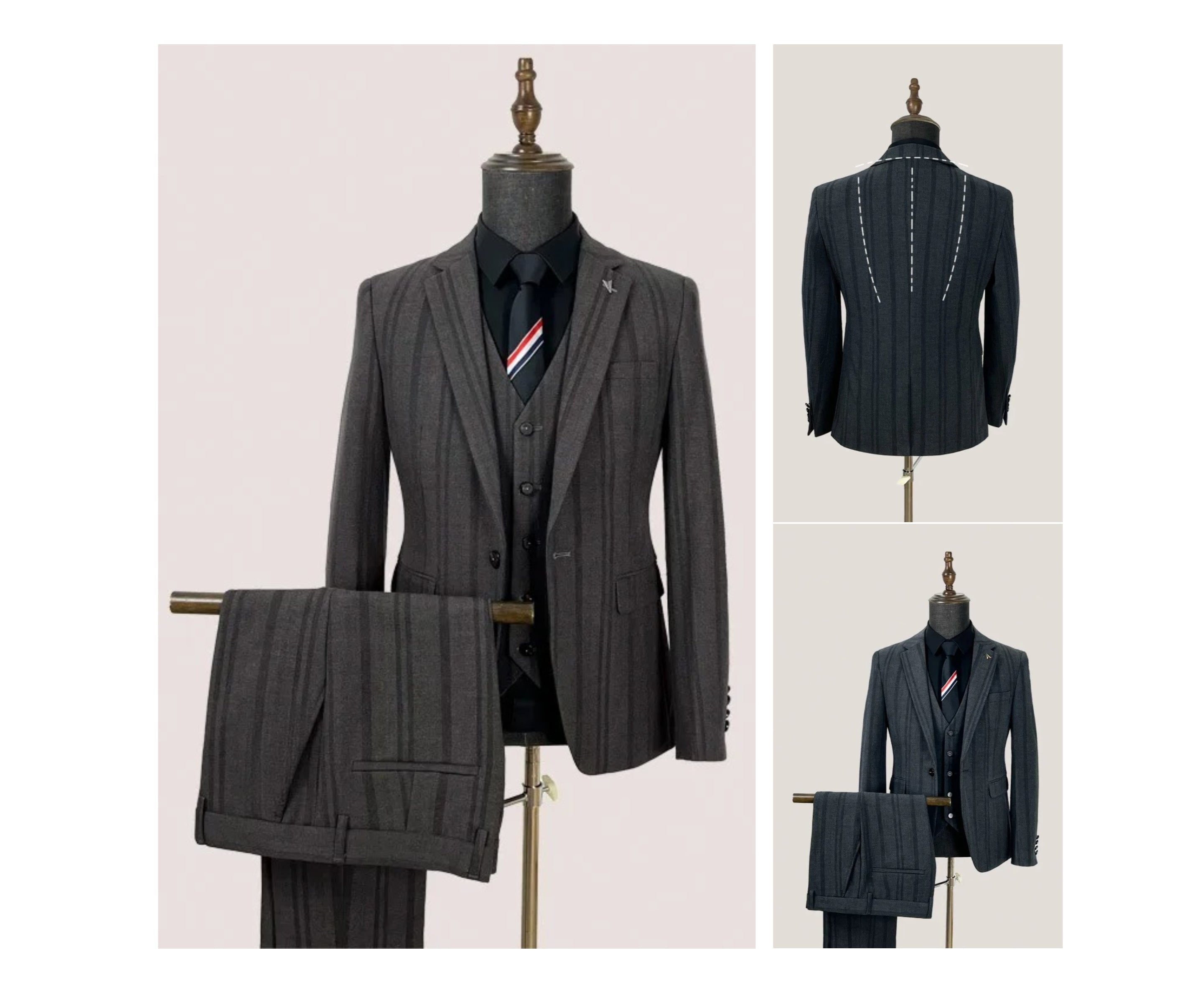 Dreiteiliger Herrenanzug aus hochwertigem Leinen – Formeller Blazer für Hochzeiten und Business | 978 