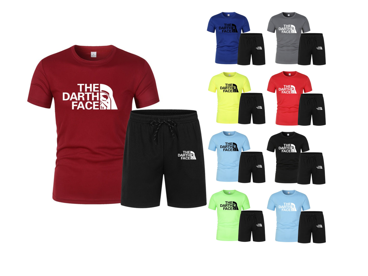 Ensemble de sport deux pièces pour homme, t-shirt à séchage rapide, entraînement de fitness, course à pied | QS-01 