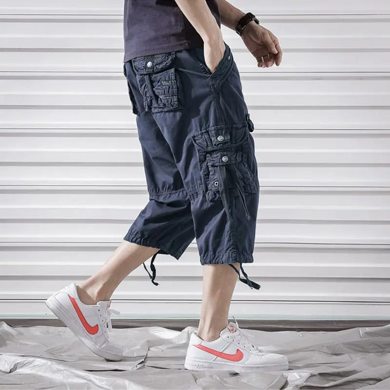 Neue Cargo-Shorts für Herren, lang, knielang, Freizeithose | 5820 
