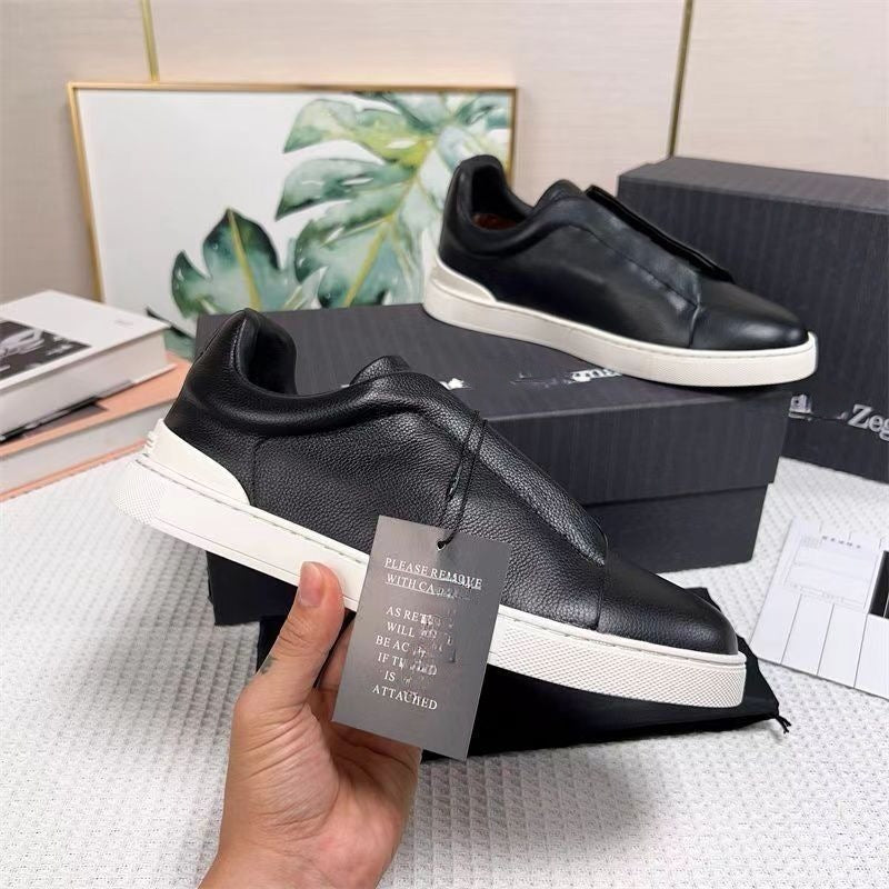 New Genia European Men's Loafers | Genuine Leather Slip-On Sneakers | Premium Casual Driving Shoes | 8611