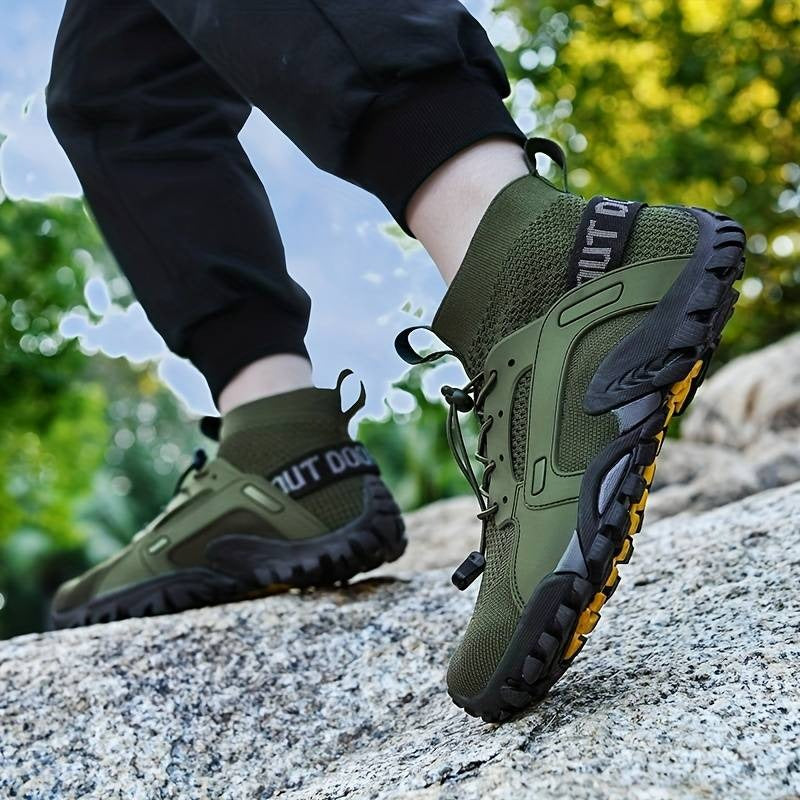 Men's Trendy Ultra Breathable Sneakers Durable & Anti-Slip Outdoor Hiking & Fishing Trip Shoes | W-25