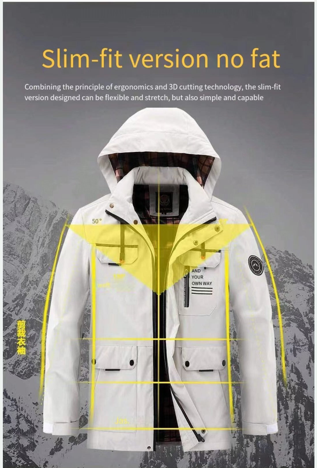 Winterjacke mit Kapuze, lässig, warm, dick, Windjacke mit Kapuze | 8889 