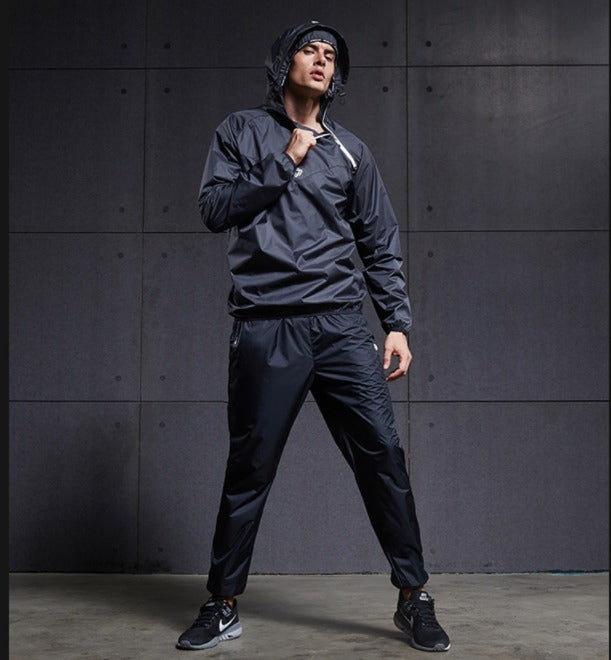 Hochwertiger Saunaanzug für Herren, Saunajacke, Hose, Trainingsanzüge fürs Fitnessstudio | TC2882 