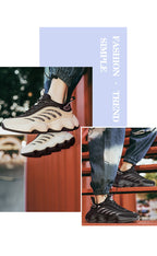 Chunky-Schuhe für Herren, höhenverstärkende Sneakers, atmungsaktives Mesh, sportliche Freizeitschuhe | 2218 