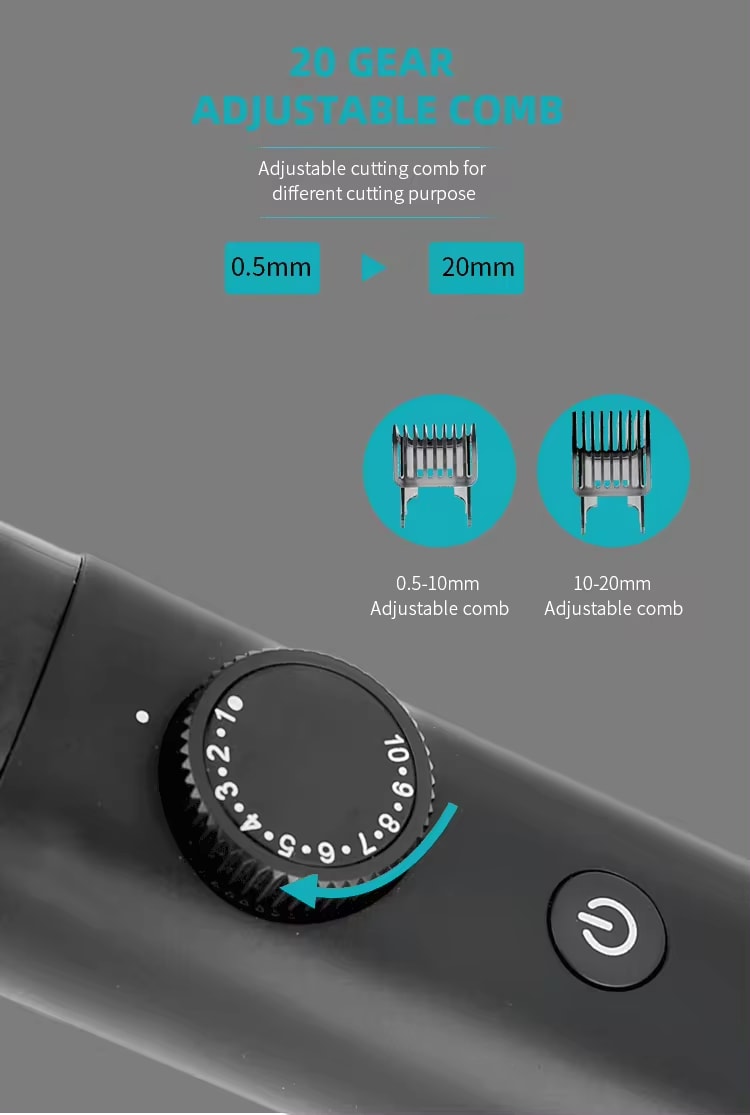 Men's Rechargeable Hair Trimmer Precision Grooming Tool for Hair Beard & Mustache | PR-2388