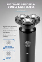 PRITECH Wasserdichter 3D-Schwimm-Bartschneider, USB-C, wiederaufladbarer Nass- und Trockenrasierer | RSM-1938 