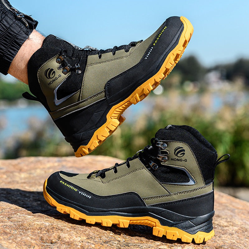 Men Waterproof Outdoor Anti-Smash & Anti-Stab Protection Boots Non-Slip Hiking Wear-Resistant Safety Work Shoes | G178