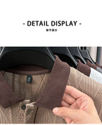 Men's Oversize Polo Shirt | Casual Golf Knit Tee Breathable Polo Shirt |