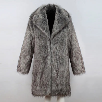 Men's Winter Plush Coat | Mid-Length Wool Fur Jacket for Ultimate Warmth & Style | 202015