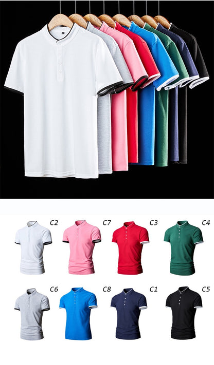 Polo da golf da uomo, estiva, a maniche corte, multicolore, abbinata | 1031 