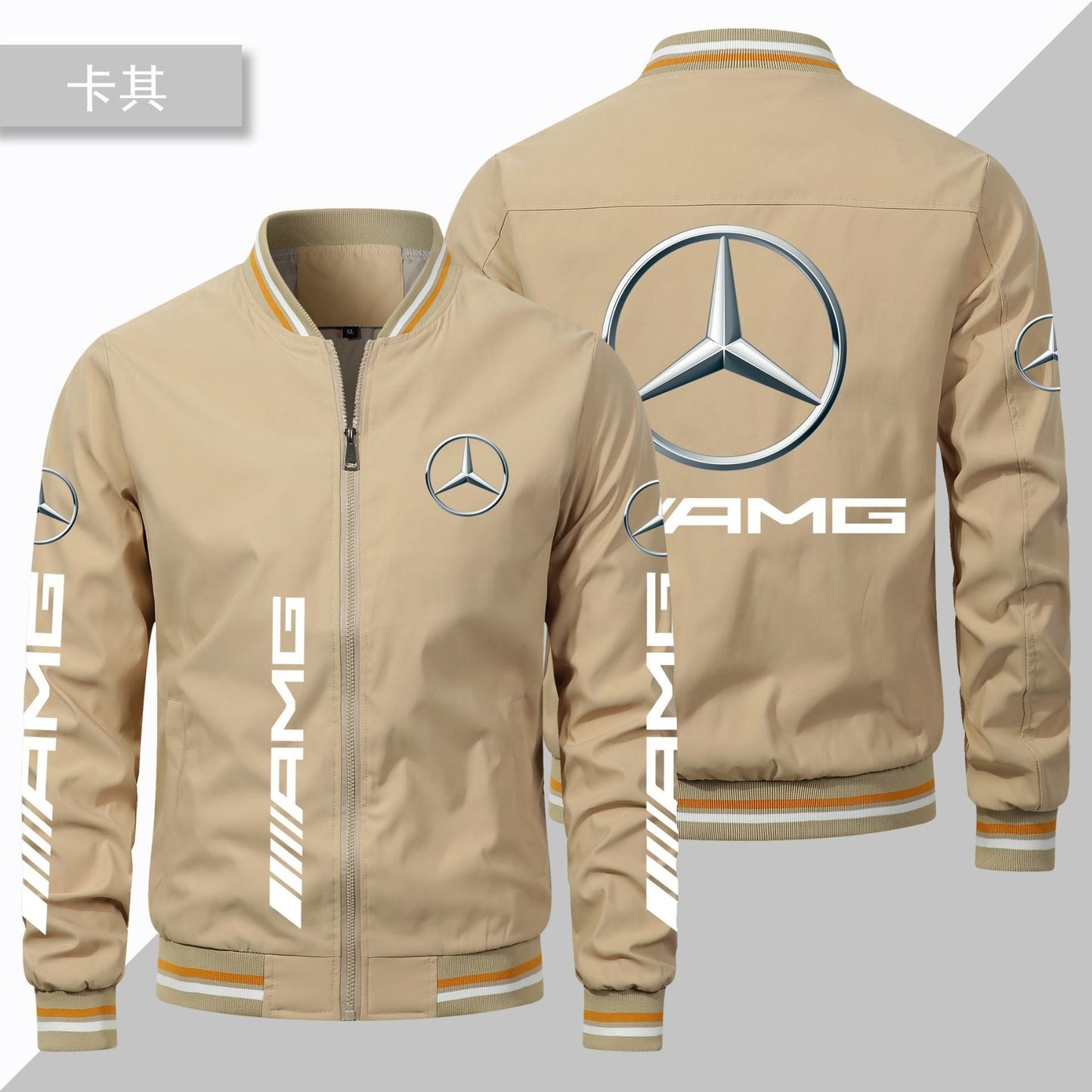 Men's AMG Wing Print Fashion Coat Windbreaker Motorcycle Racing Coats Jacket | 102