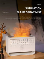 Neues, schickes Design, 200 ml, Babypflege, Schlafsimulation, 3D-Feuerlampe, Flamme, weißes Rauschen, USB-Musik, Diffusor für ätherische Öle | VR-WN03 