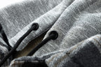 Hochwertige Winterjacke für Herren, karierte Wolle, schweres Übergrößenhemd, karierter Kapuzenmantel, Oversize-Oberteil | 88027 