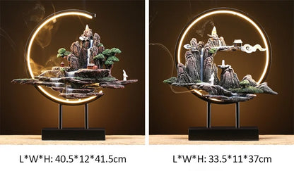 Mountain Stream Rückfluss-Räuchergefäß, Sandelholz, Aromatherapie-Ornament mit Tischlampe | TM633 