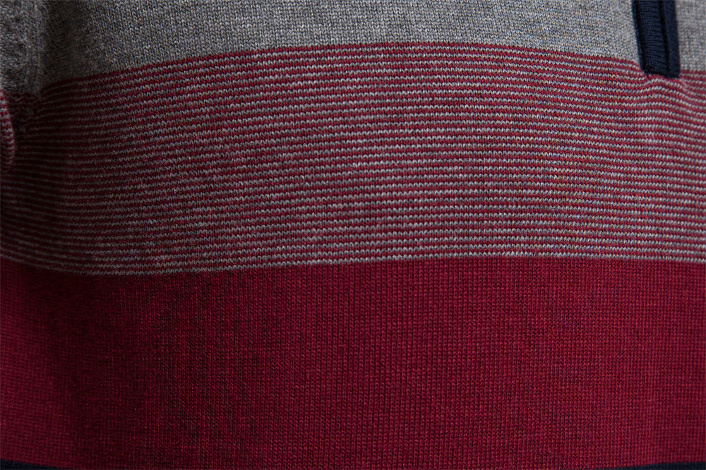 Herren Strickpullover mit Stehkragen und halbem Reißverschluss – Slim Fit Pullover für Herbst &amp; Winter | Y245 