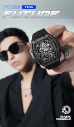 Luxuriöse mechanische Herrenarmbanduhr mit Saphirglas, wasserdicht, Automatikuhr | 6650 