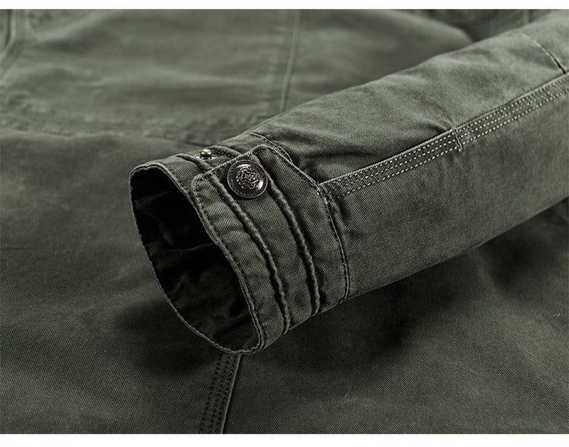 Übergröße Herren Baumwolle Pilotenmantel Jacke Streetwear Bomberjacke Cargo Flight OutWear Blazer | CDX8255 