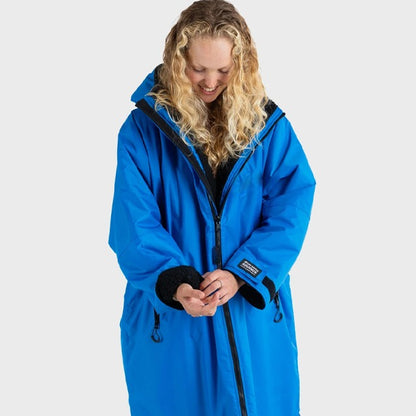 Warm Waterproof Swim Parka Oversized Hooded Changing Robe Sherpa Liner Swimming Coat Dry Surf Poncho |