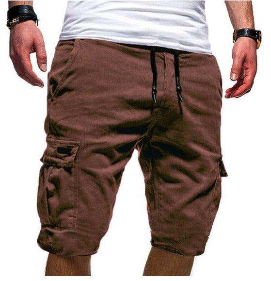 Herren Atmungsaktive Anti-Falten Chino Cargo Schnelltrocknende Shorts Mehrere Taschen Sommer Strandhose | ZK36 
