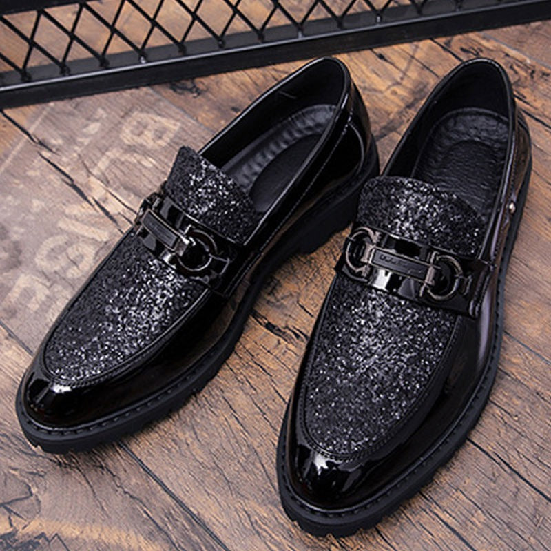 Herren Casual Trend Bright Upper Oxford Brogues Stiefel Britischer Stil Formelle Leder Büroschuhe