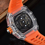 Herren Luxus Beste Sportuhr Transparentes Gehäuse Chronograph Neue Geschenkuhren | 