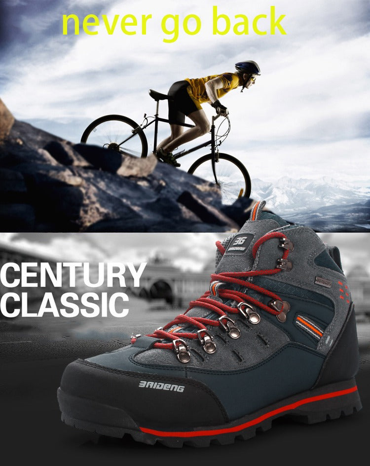Hochwertige Wanderstiefel, rutschfest, atmungsaktiv, zum Schnüren, hohe Stiefel für Outdoor-Klettern und Trekking | 8037