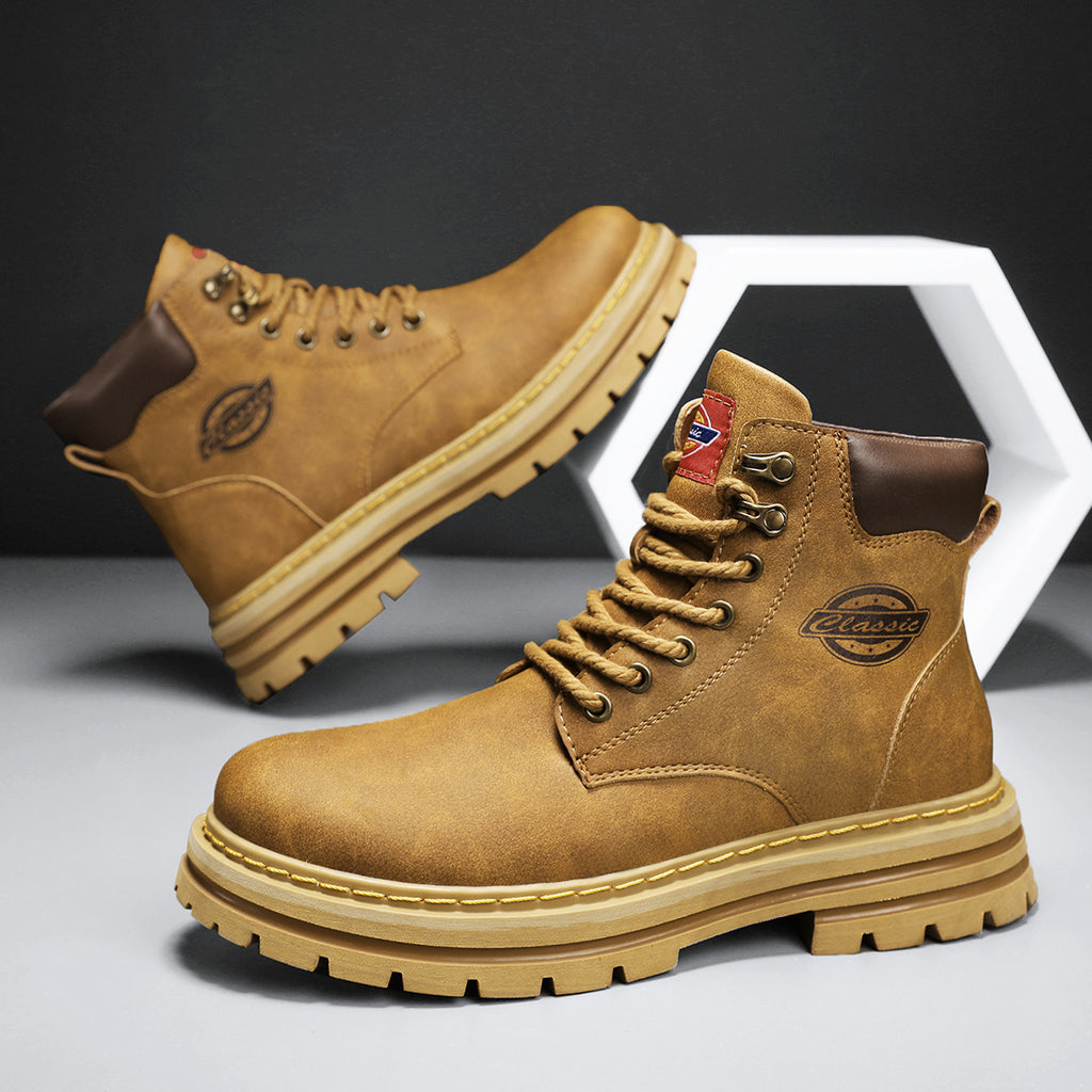 Herren-Lederstiefel im britischen Stil, High-Top-Arbeitskleidung, Freizeitschuhe | 6005 
